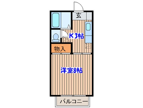 植木ハイツＡの物件間取画像